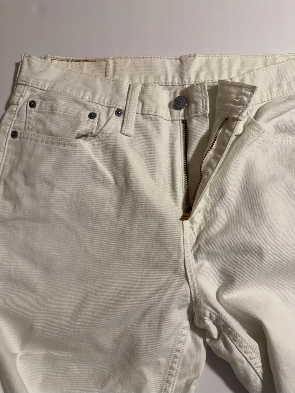 Levi's 514 Men's White Straight-Leg Jeans Stretch 32”X32” NWOT - Picture 9 of 11